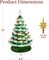 15in Ceramic Christmas Tree Pre-Lit Tabletop Holiday Tree with Star Topper and Multicolored Bulbs